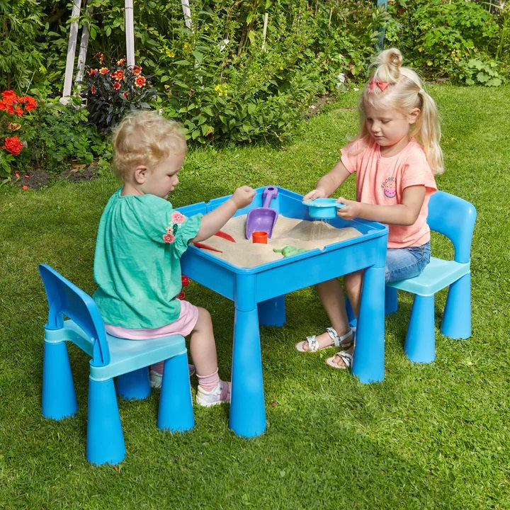 Kids Trumpet Legs 5-in-1 Activity Table and 2 Chairs Set