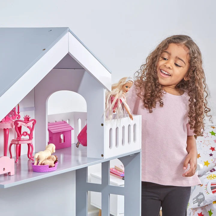 Kids Grey and White Dolls House