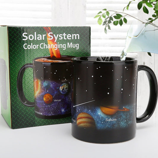 Starry Solar System Porcelain Heat Sensitive Color-Changing Mug