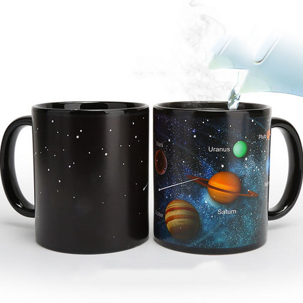 Starry Solar System Porcelain Heat Sensitive Color-Changing Mug