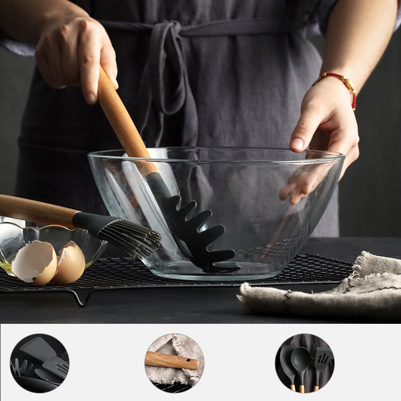 Heat-Resistant Silicone Non-Stick Kitchen Utensil Set