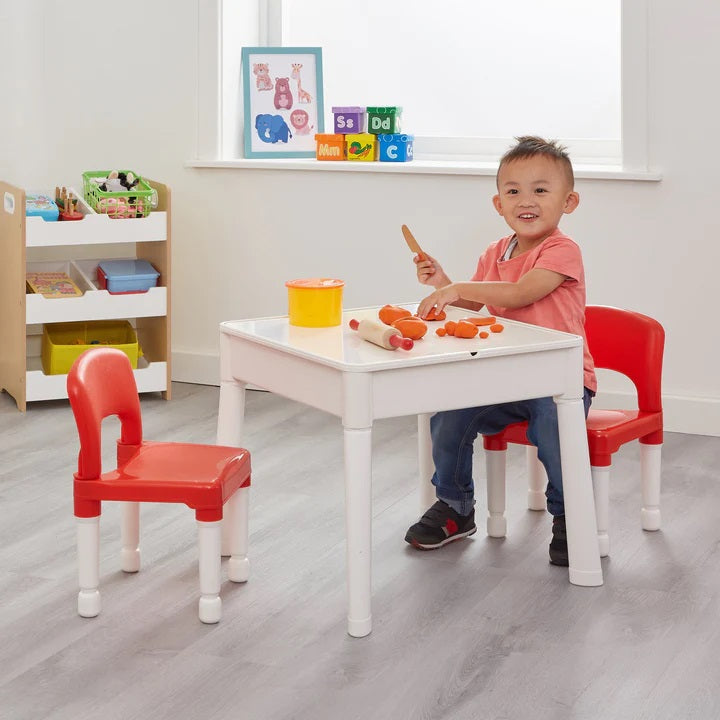 Kids 6-in-1 Multipurpose Activity Table and Chairs Set