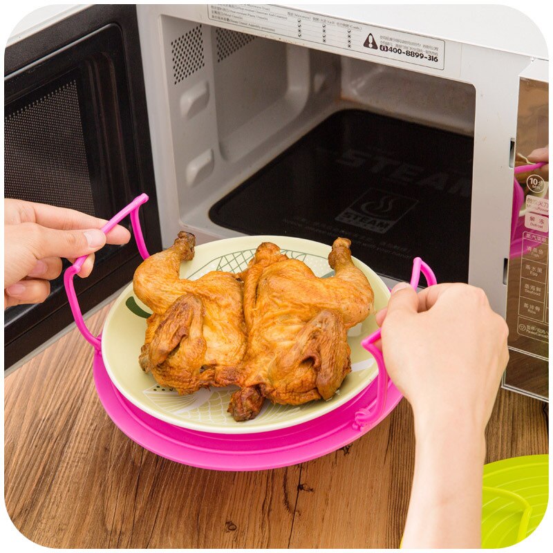 Multi-function Microwave Oven Shelf Double Insulated Heating Tray