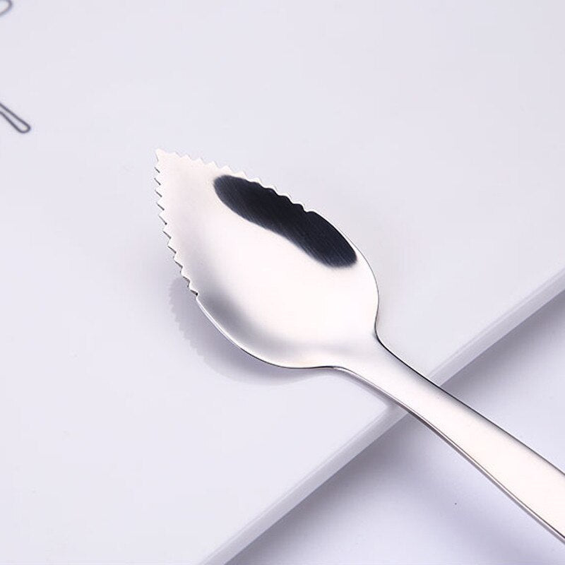 Stainless Steel Multi-functional Double Headed Mud Scraping Fruit Spoon