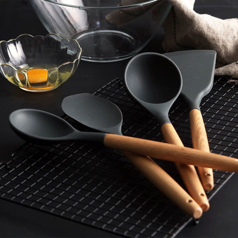 Heat-Resistant Silicone Non-Stick Kitchen Utensil Set