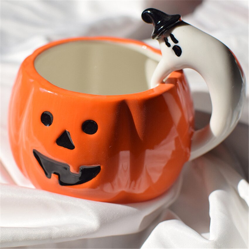 Creative Ceramic Pumpkin Coffee and Tea Cup with Handle
