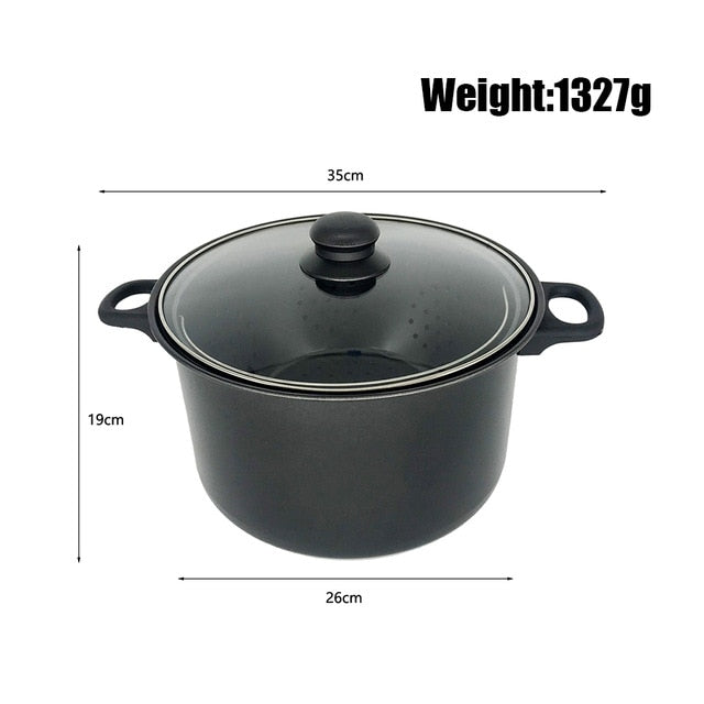 Stainless Steel Non-stick Cooking Pot with Built-In Strainer Water Filter Drain Basket