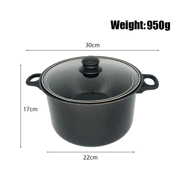 Stainless Steel Non-stick Cooking Pot with Built-In Strainer Water Filter Drain Basket