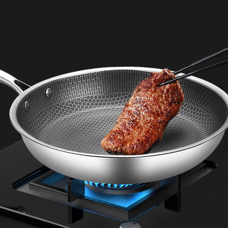 Stainless Steel Full Screen Honeycomb Non-Stick Frying Pan