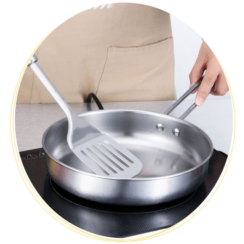 3pcs Stainless Steel Flat Bottom Frying Pan Soup Pot and Milk Pot Cookware Set