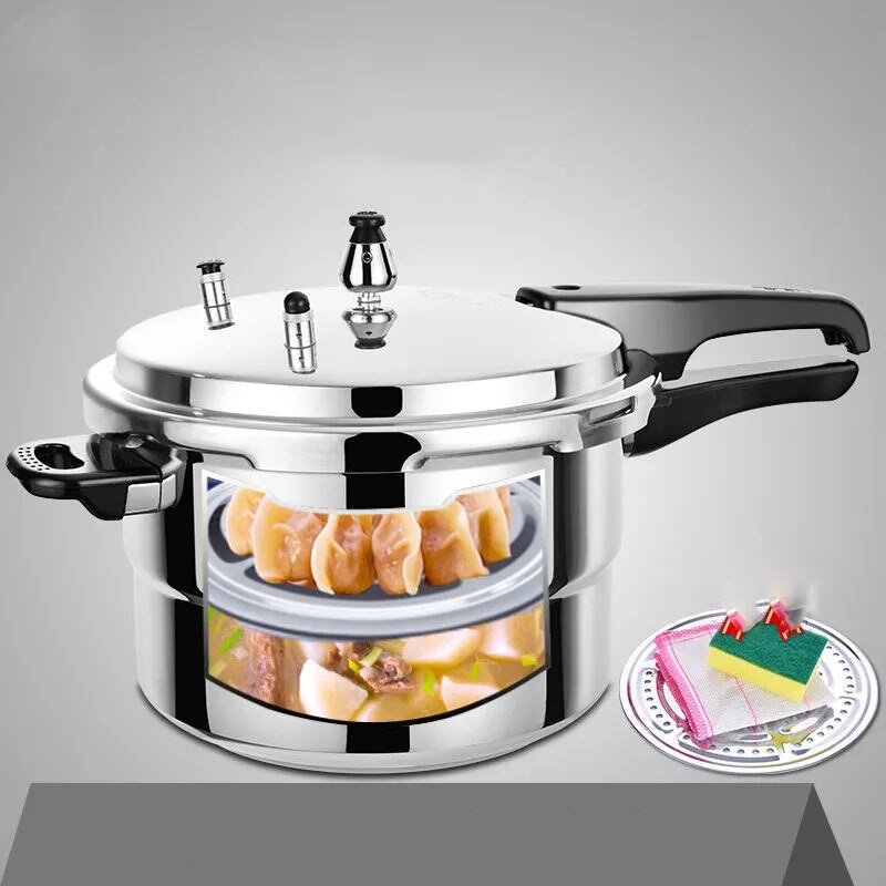 High Quality Aluminum Alloy Ordinary Style Pressure Cooker with Steamer