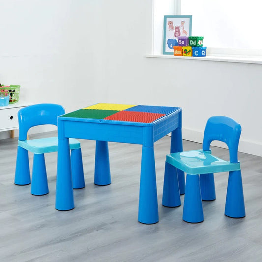 Kids Trumpet Legs 5-in-1 Activity Table and 2 Chairs Set