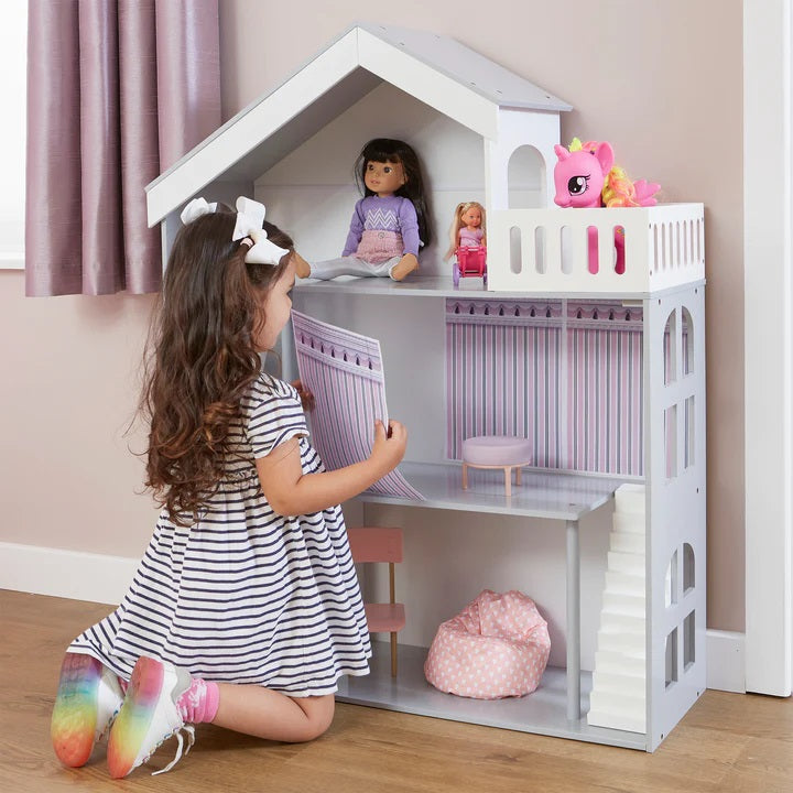 Kids Grey and White Dolls House