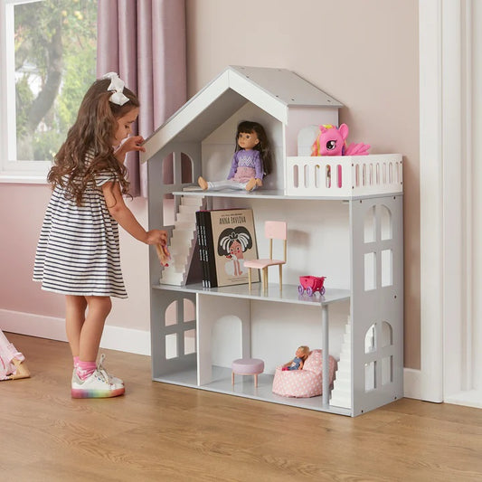 Kids Grey and White Dolls House