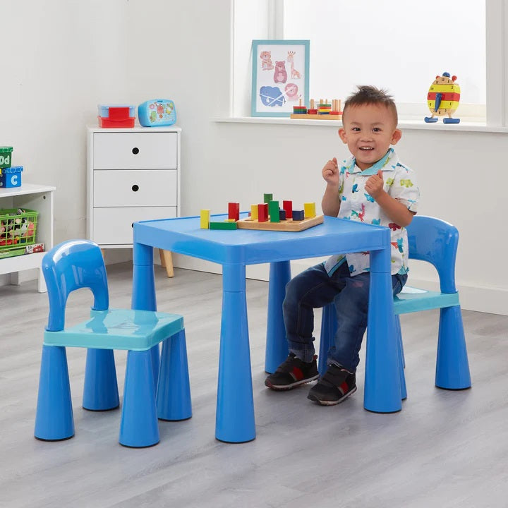 Kids Trumpet Legs Plastic Table and Chair Set