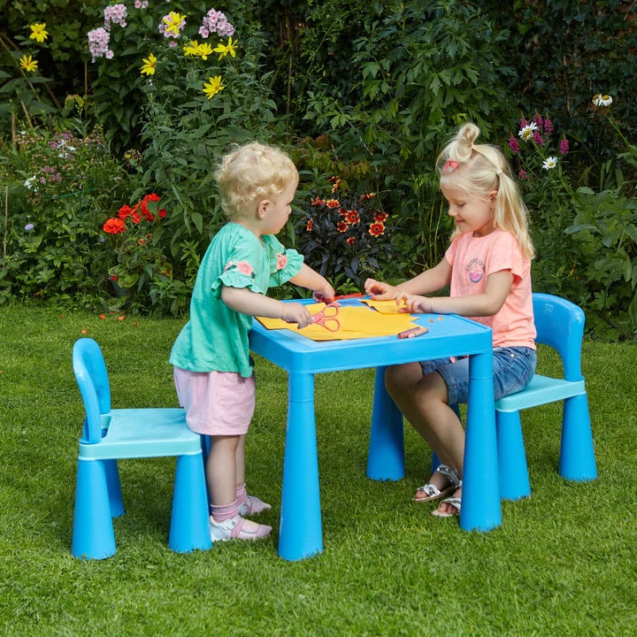 Kids Trumpet Legs Plastic Table and Chair Set