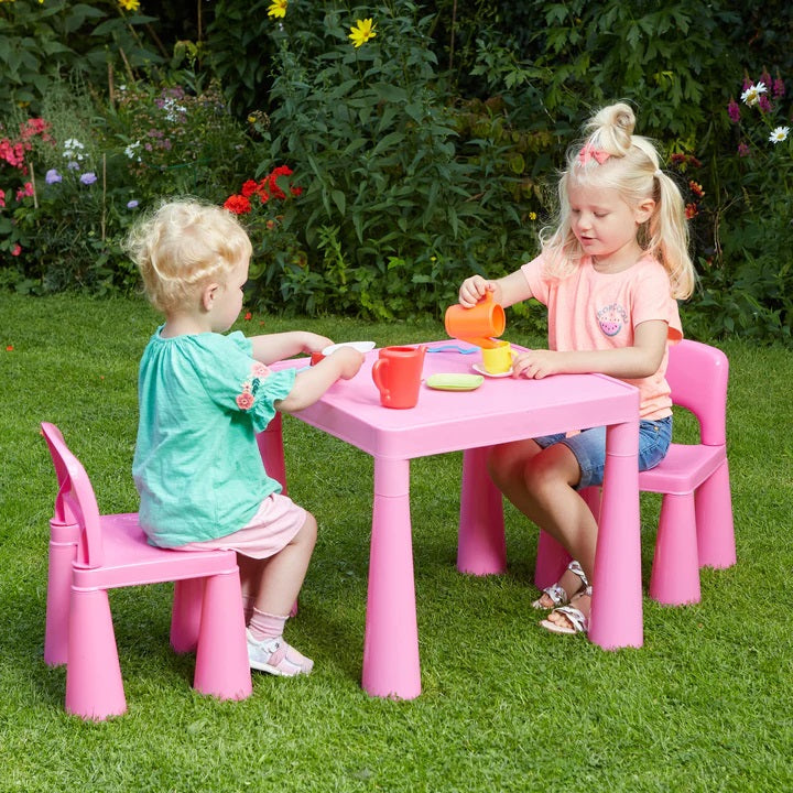 Kids Trumpet Legs Plastic Table and Chair Set