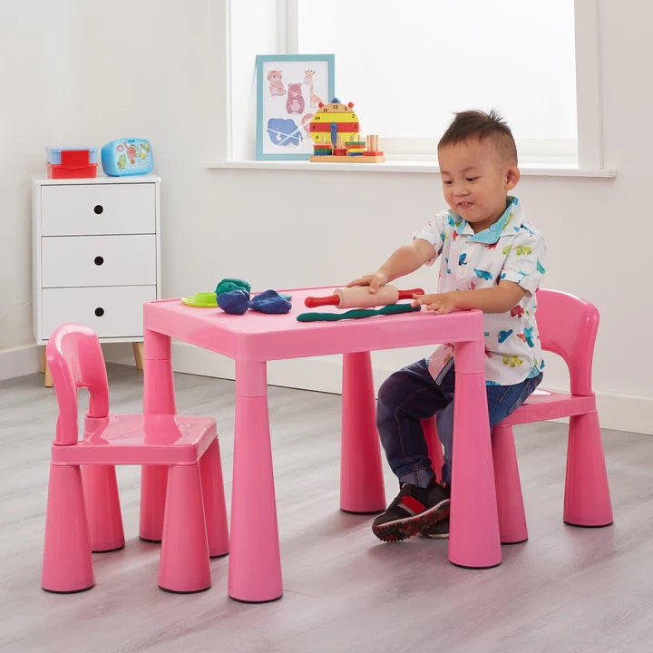 Kids Trumpet Legs Plastic Table and Chair Set