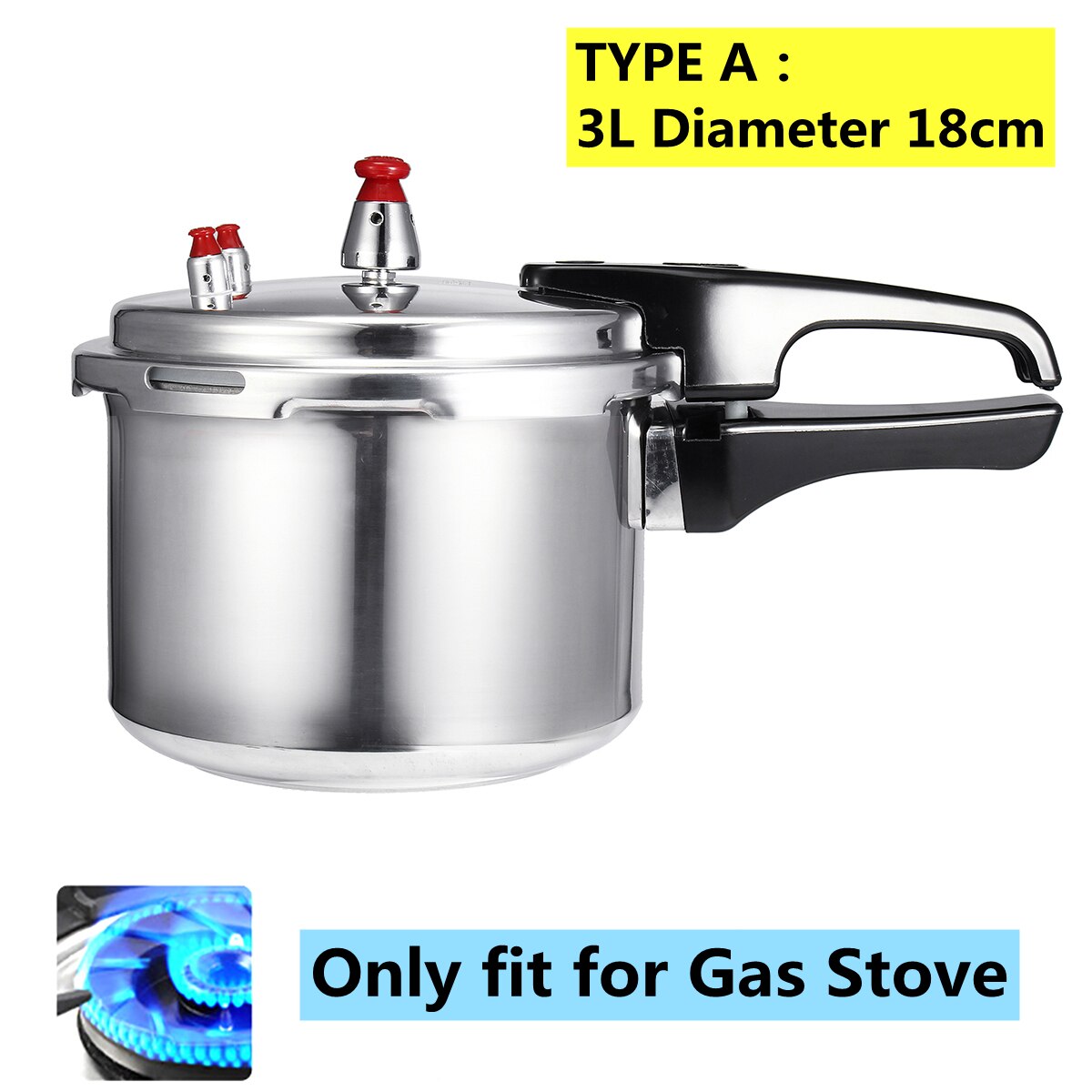 High Quality Aluminum Alloy Pressure Cooker for Gas Stove and Electric Induction Cookers