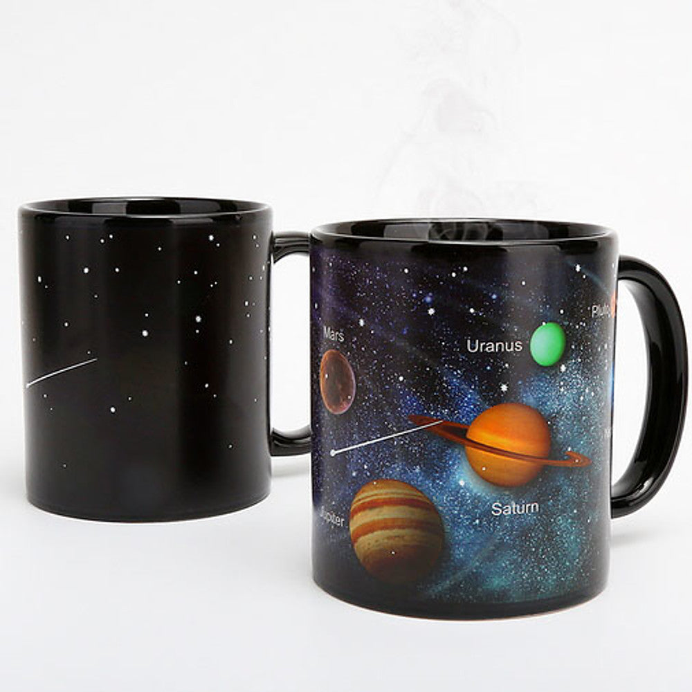 Starry Solar System Porcelain Heat Sensitive Color-Changing Mug