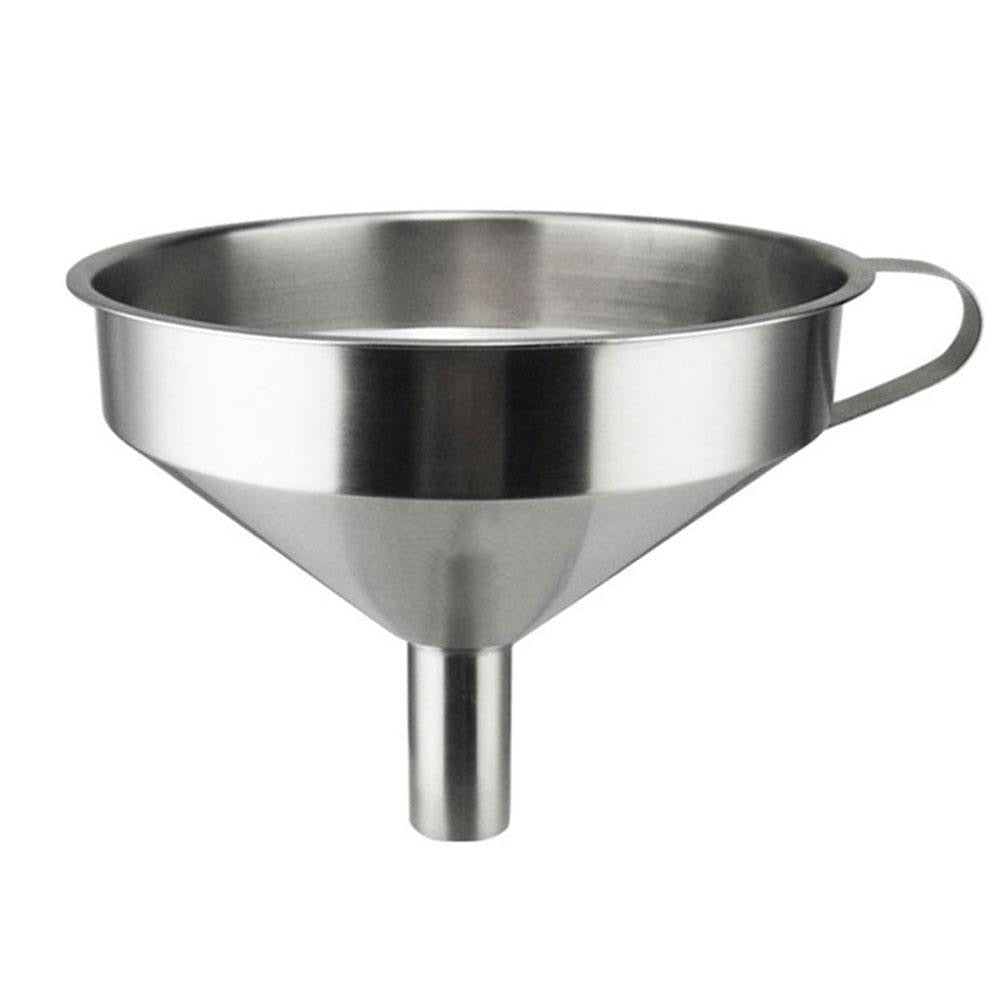 Stainless Steel Kitchen Funnel with Removable Strainer