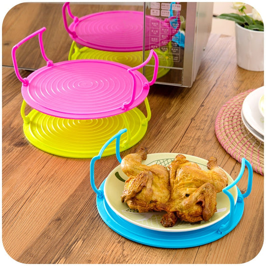 Multi-function Microwave Oven Shelf Double Insulated Heating Tray