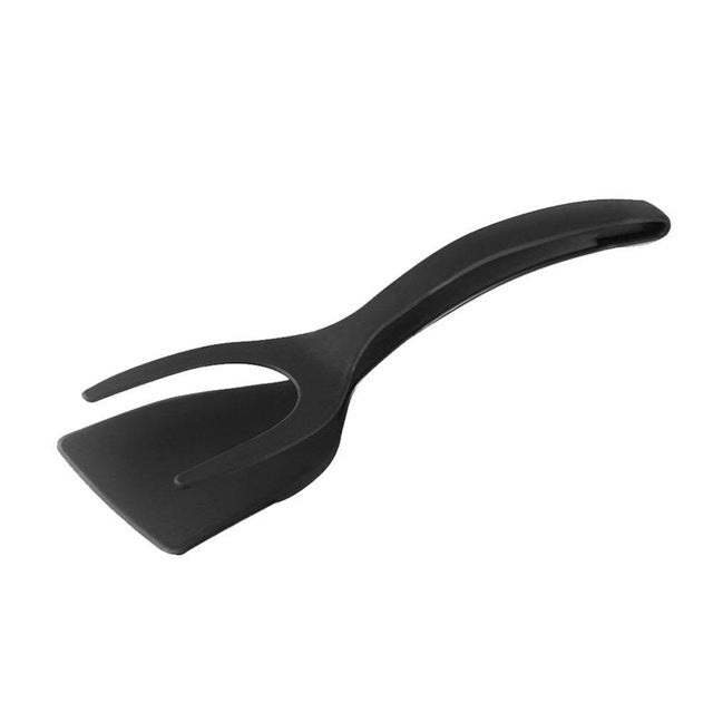 2 In 1 Grip and Flip Non-Stick Silicone Spatula and Kitchen Tongs