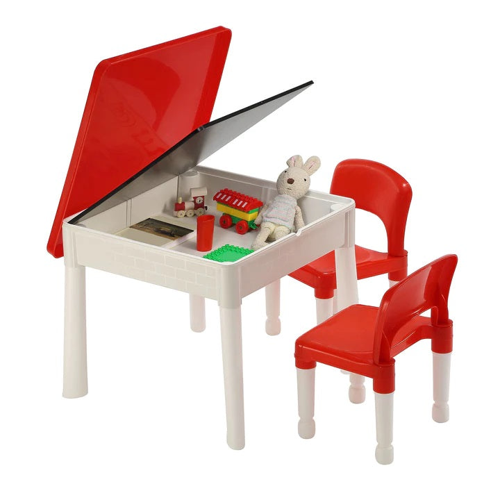 Kids 6-in-1 Multipurpose Activity Table and Chairs Set