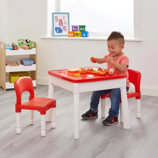 Kids 6-in-1 Multipurpose Activity Table and Chairs Set