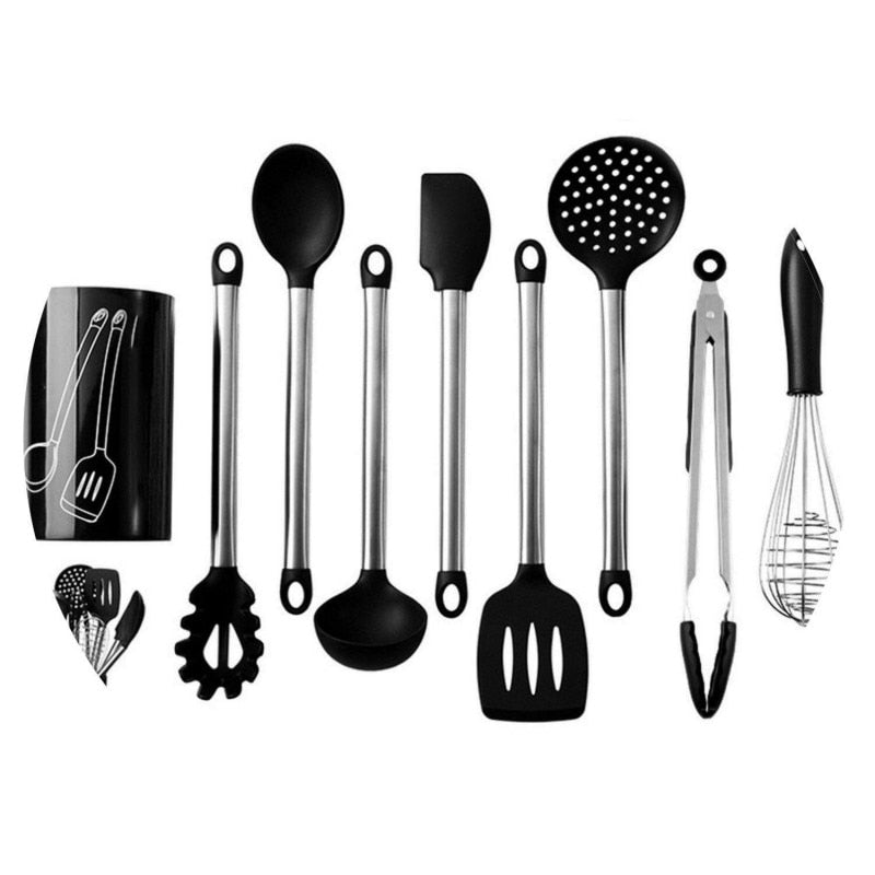 9 Pieces Silicone Kitchen Cooking Utensil Set
