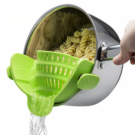 Silicone Kitchen Clip Pan Food Drainer