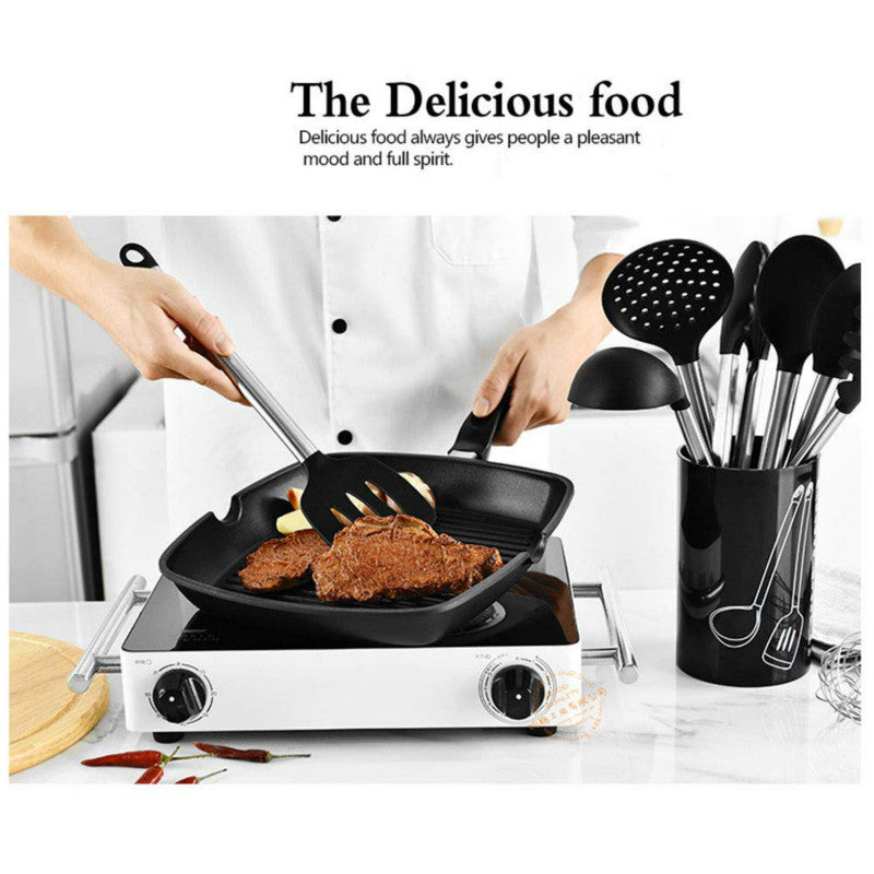 9 Pieces Silicone Kitchen Cooking Utensil Set