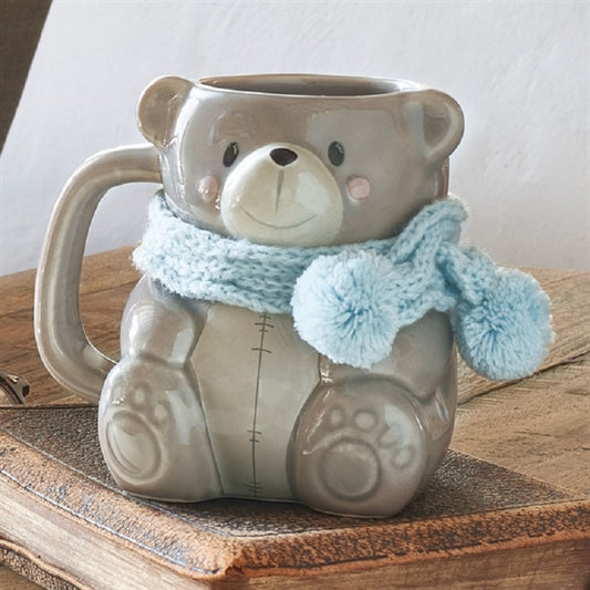 Ava Bear Cosy Mug - Scarlet Bloom