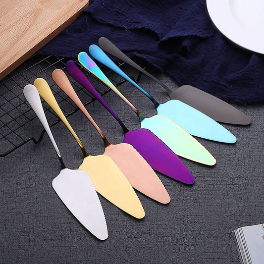 Colorful Stainless Steel Serrated Edge Cake Server