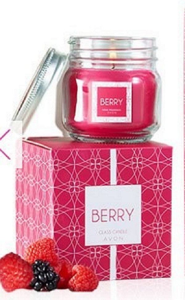 Berry Glass Jar Candle - Scarlet Bloom