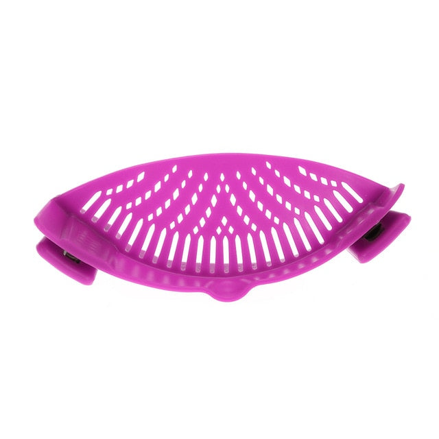 Silicone Kitchen Clip Pan Food Drainer