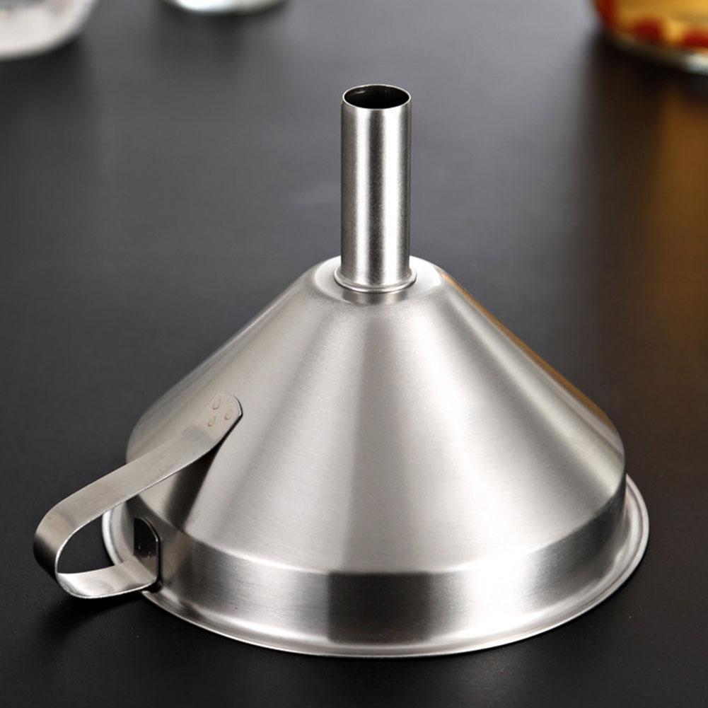 Stainless Steel Kitchen Funnel with Removable Strainer