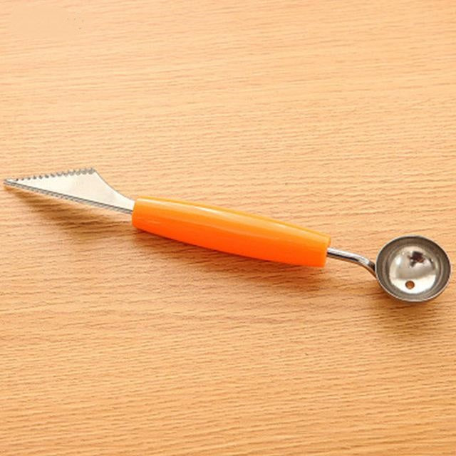 Dual Double-End Ice Cream Scoop with Portable Carving Tool