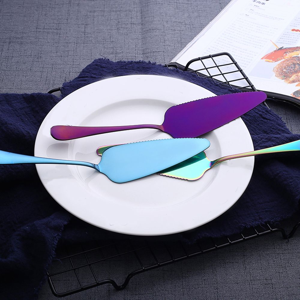 Colorful Stainless Steel Serrated Edge Cake Server