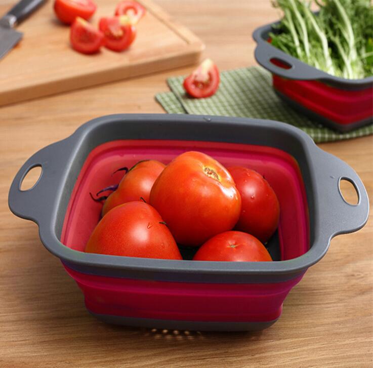 Foldable Fruit and Vegetable Colander Washing Basket
