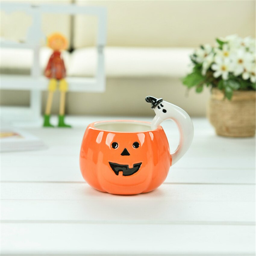 Creative Ceramic Pumpkin Coffee and Tea Cup with Handle