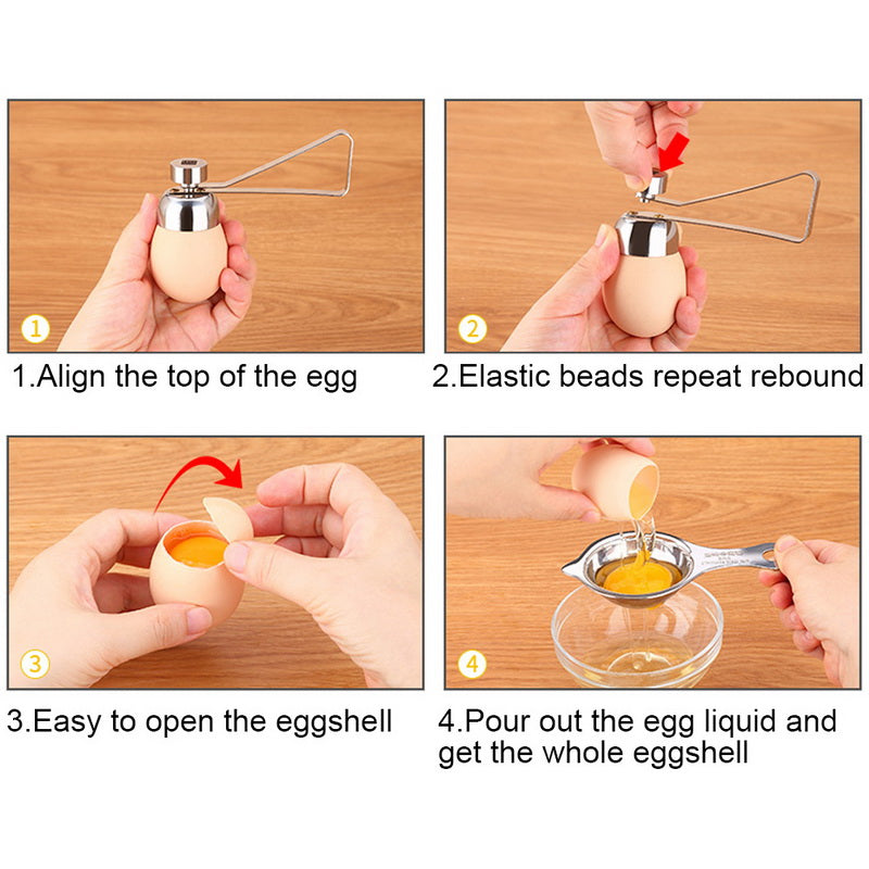 Stainless Steel Raw and Boiled Egg Shell Cracker