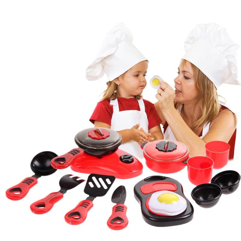 Children's Plastic Kitchen Pretend Cooking Toy Set