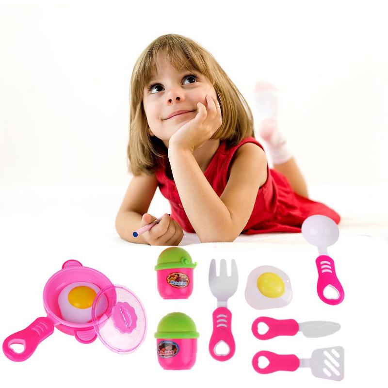 Children's Plastic Kitchen Pretend Cooking Toy Set