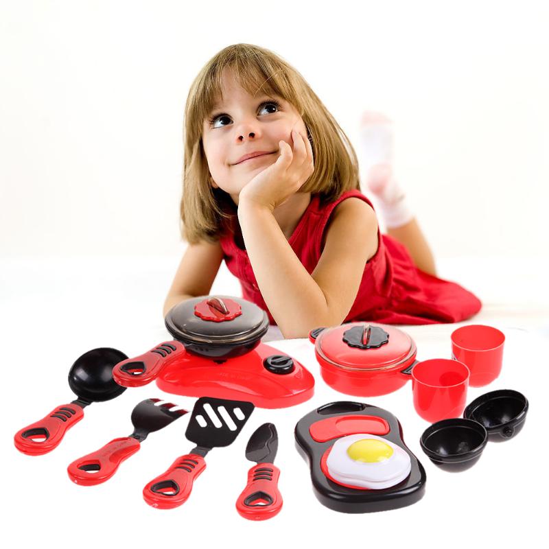 Children's Plastic Kitchen Pretend Cooking Toy Set