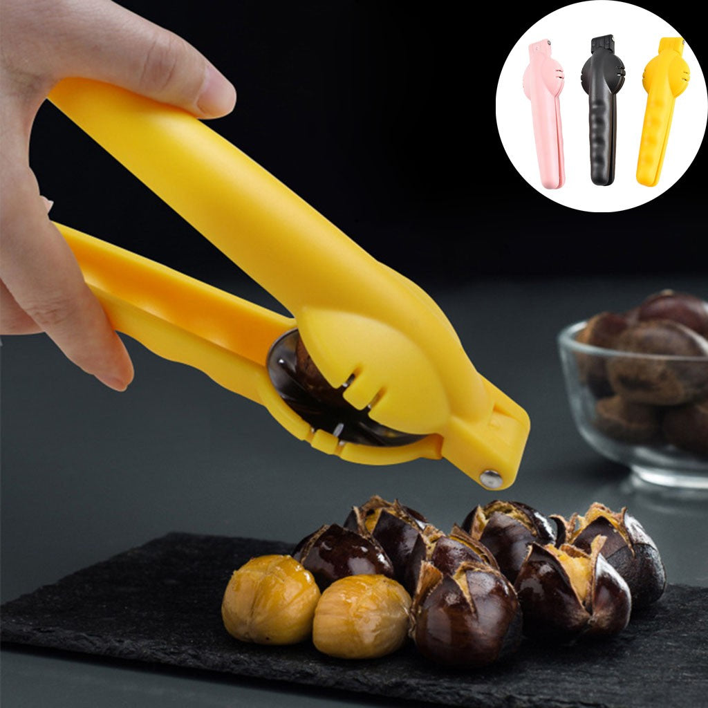 Kitchen 2-in-1 Stainless Steel Clip Nut Cracker