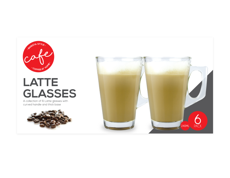 Latte Glasses - 6 Pack