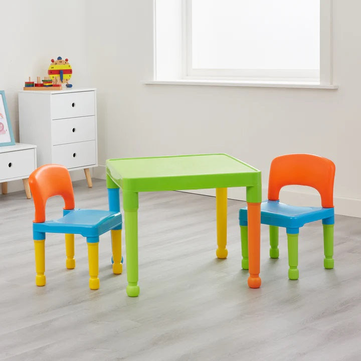 Kids Plastic Table and 2 Chair Set