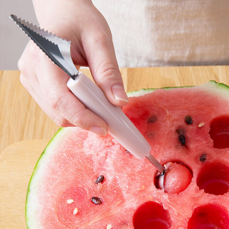 Dual Double-End Ice Cream Scoop with Portable Carving Tool