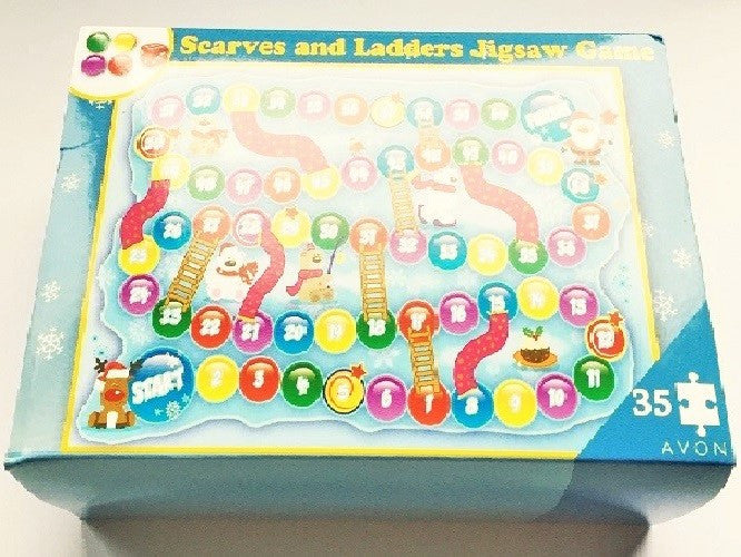 Kids Scarves and Ladders Winter Jigsaw Game-Age 3+ - Scarlet Bloom